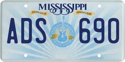 MS license plate ADS690
