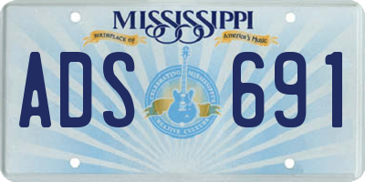 MS license plate ADS691