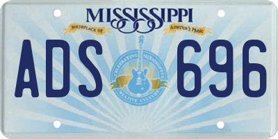 MS license plate ADS696