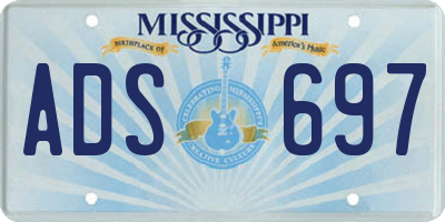 MS license plate ADS697