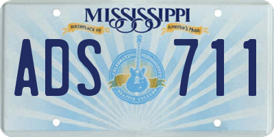 MS license plate ADS711