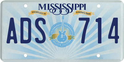 MS license plate ADS714