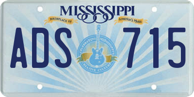 MS license plate ADS715