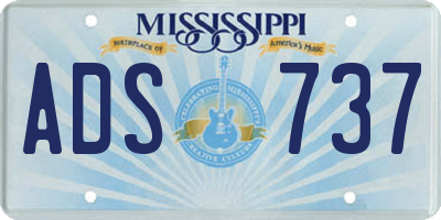 MS license plate ADS737