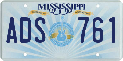 MS license plate ADS761