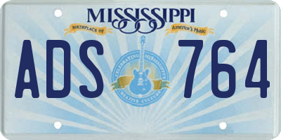 MS license plate ADS764