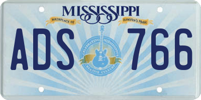 MS license plate ADS766