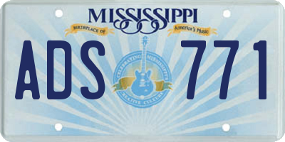 MS license plate ADS771