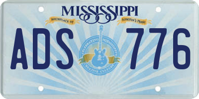 MS license plate ADS776