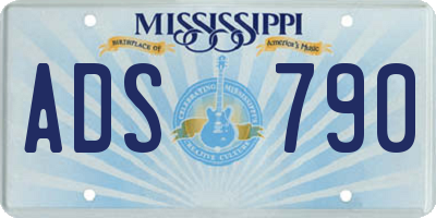 MS license plate ADS790
