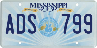 MS license plate ADS799