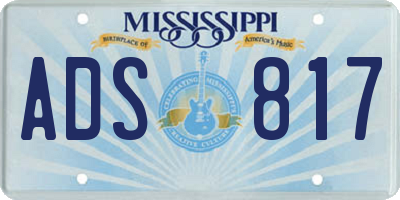 MS license plate ADS817