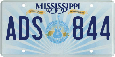 MS license plate ADS844