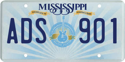 MS license plate ADS901