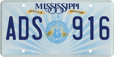 MS license plate ADS916