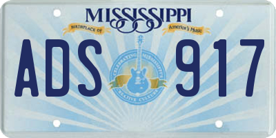 MS license plate ADS917