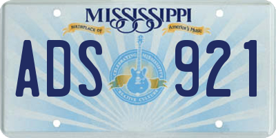 MS license plate ADS921