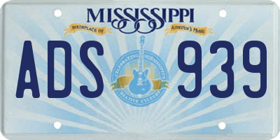MS license plate ADS939