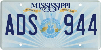 MS license plate ADS944