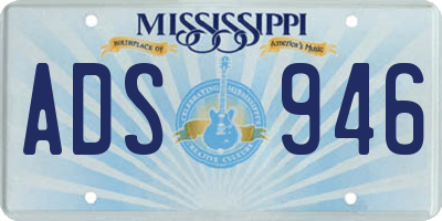 MS license plate ADS946