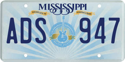 MS license plate ADS947