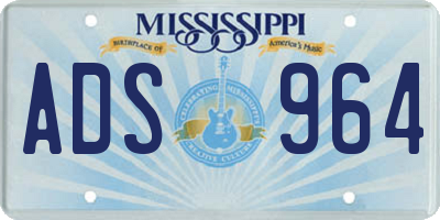 MS license plate ADS964