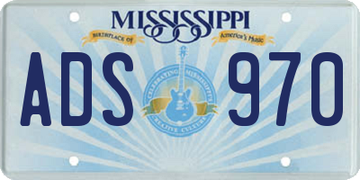 MS license plate ADS970