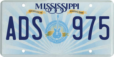 MS license plate ADS975