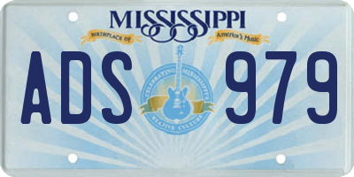 MS license plate ADS979