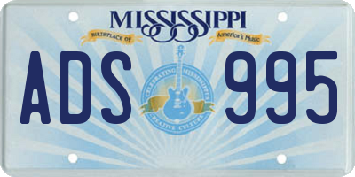 MS license plate ADS995