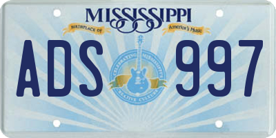 MS license plate ADS997