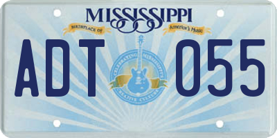 MS license plate ADT055