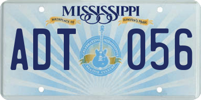 MS license plate ADT056