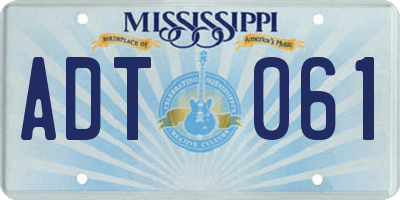 MS license plate ADT061