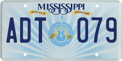 MS license plate ADT079