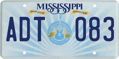 MS license plate ADT083