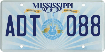 MS license plate ADT088