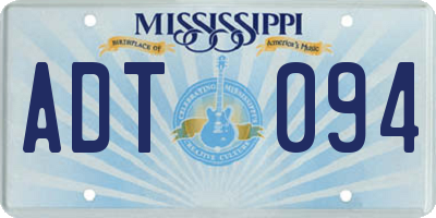 MS license plate ADT094