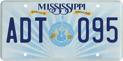 MS license plate ADT095