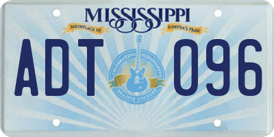 MS license plate ADT096