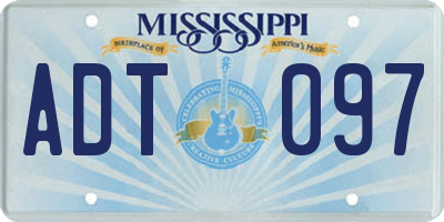 MS license plate ADT097