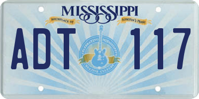 MS license plate ADT117