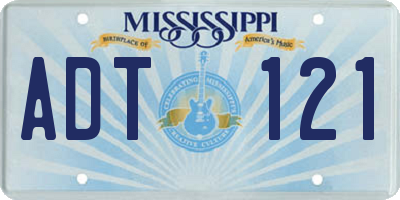 MS license plate ADT121
