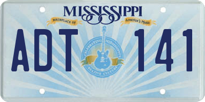 MS license plate ADT141