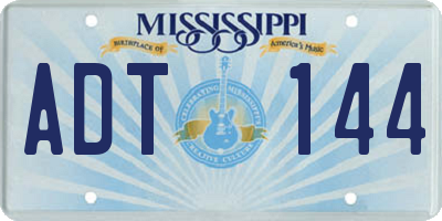MS license plate ADT144