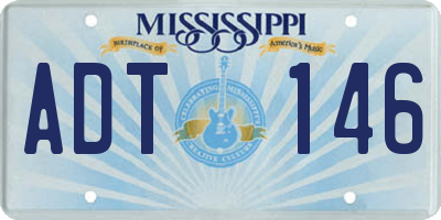 MS license plate ADT146