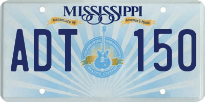 MS license plate ADT150