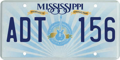 MS license plate ADT156