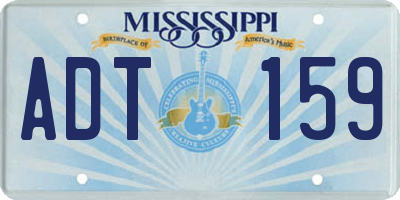 MS license plate ADT159