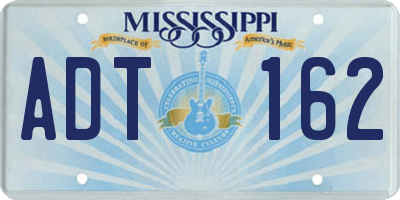 MS license plate ADT162